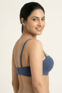 Zivame Padded Regular Wired 3/4th Coverage Strapless Bra - Vintage Indigo — thumbnail 5